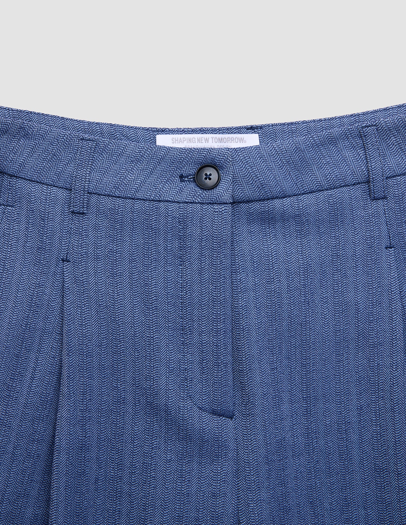 Women Serene Pants Wide Ombre Blue Herringbone